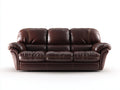3 Sitzer Sofas Kunstleder 215 x 92 x 90 cm - Dunkelbraun - Gepolstertes Sofa mit geschwungenen Armlehnen