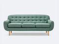 3 Sitzer Sofa Stoffbezug 220 x 85 x 80 cm - Grün - Modernes Design für Wohnzimmer